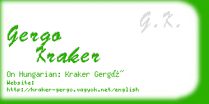 gergo kraker business card